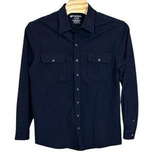 WindRiver Outfitting Co Navy Flannel‎ Cotton Shirt XLT Workwear Style